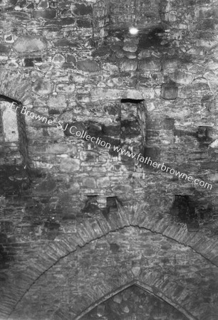 TINTERN ABBEY INTERIOR OF TOWER SHOWING ARCH & SUPPORTING ARCH OF S.TRANSEPT